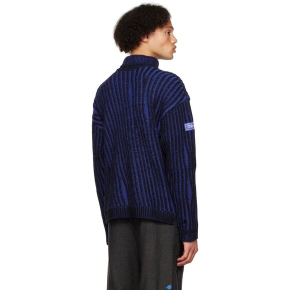 Ader Error Frank Turtleneck Size A3 L Oversized Mens Blue Sweater $485 - Picture 13 of 14